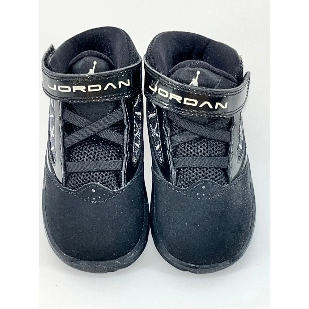 Open Box Jordan Flight Origin Sneakers Black HighTop Hook and Loop Toddler ‎ 6C